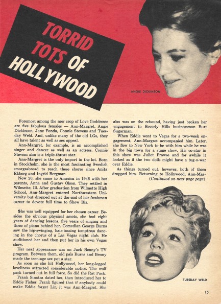 Tuesday Weld Never Wore Underwear - See Her Photos